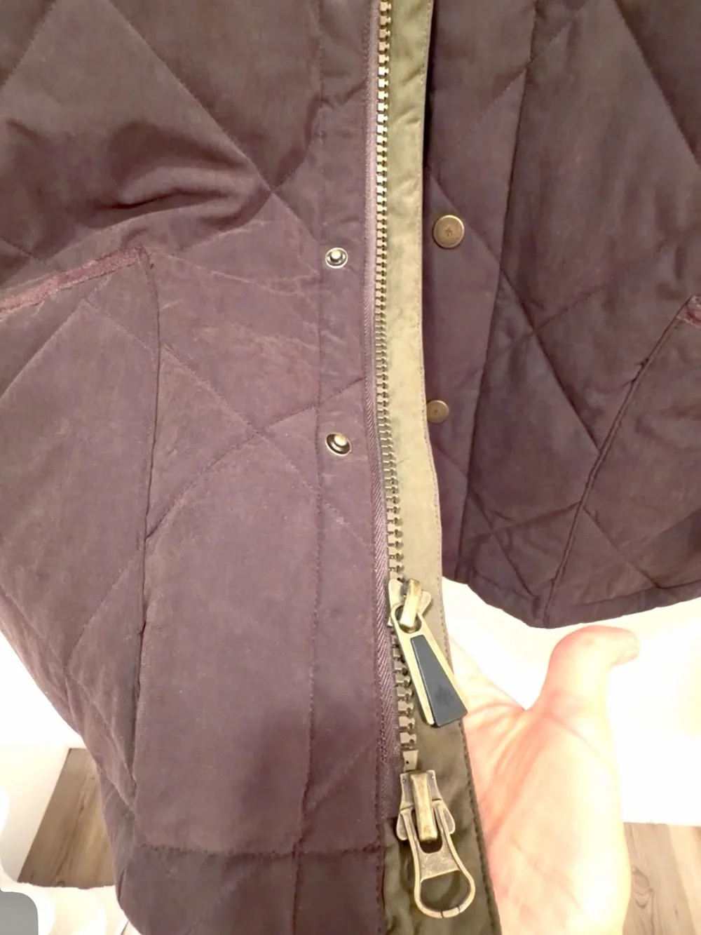 NWOT RAINFOREST Diamond Quilted Harbor Coat Chocolate M